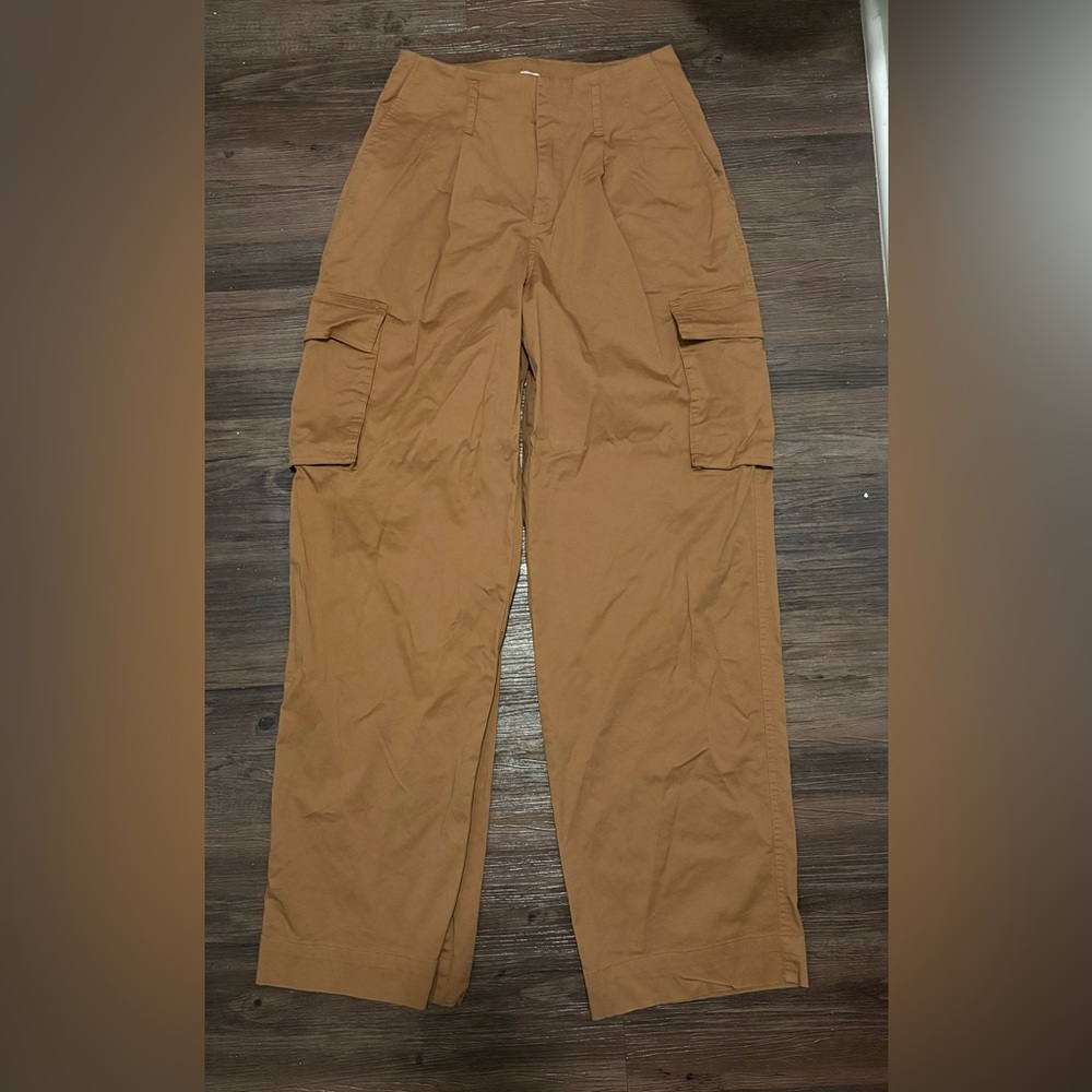 a new day Women's Tan Wide Leg Cargo Pants